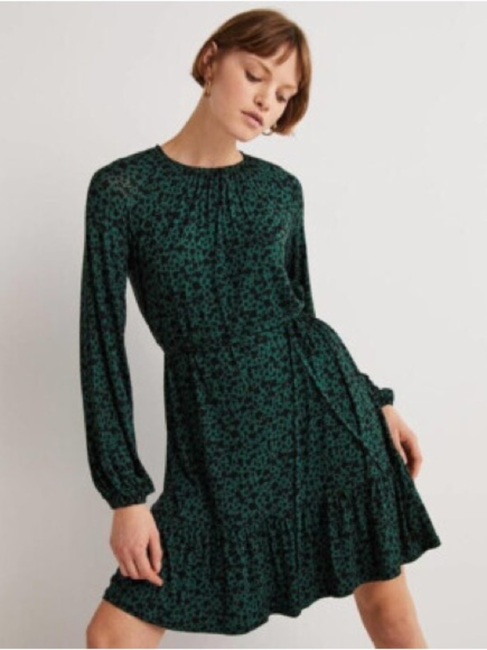 Boden crew neck jersey swing mini dress NWT | size 14 L